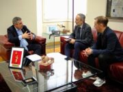 El president Miquel Noguer es reuneix amb el nou rector de la UdG, Josep Calbó