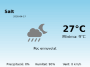 El temps a Salt avui, 17 de Abril de 2026